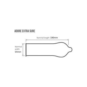 Adore Extra Sure Condooms - 144 stuks