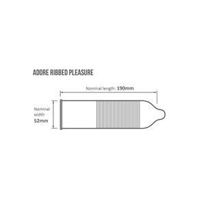 Adore Ribbed Pleasure condooms 144 stuks