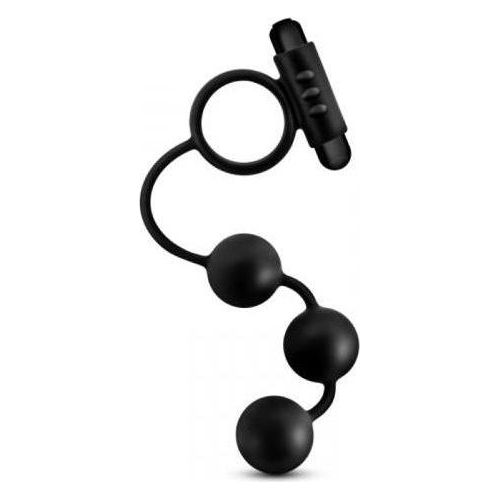 Anal Adventures Platinum - Anaal Kralen Met Vibrerende Cockring
