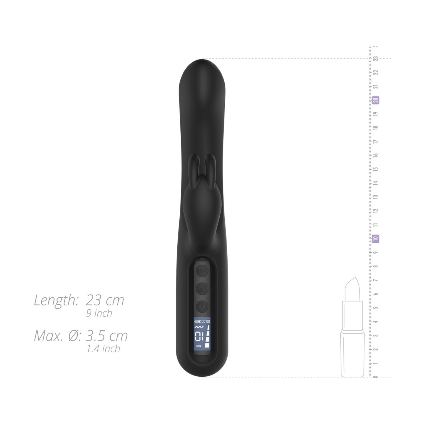 BLAQ - Digitale Rabbit Vibrator - Zwart