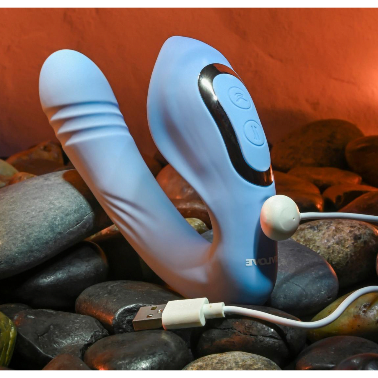 Evolved - Tap and Trust Vibrator - Lichtblauw