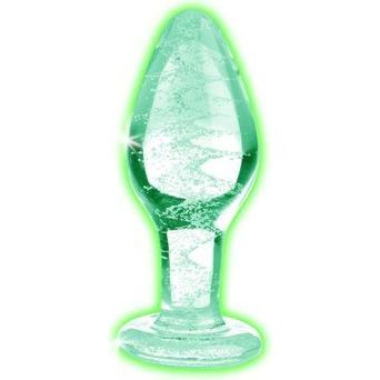 Glow-in-the-Dark Anaalplug Van Glas - Medium