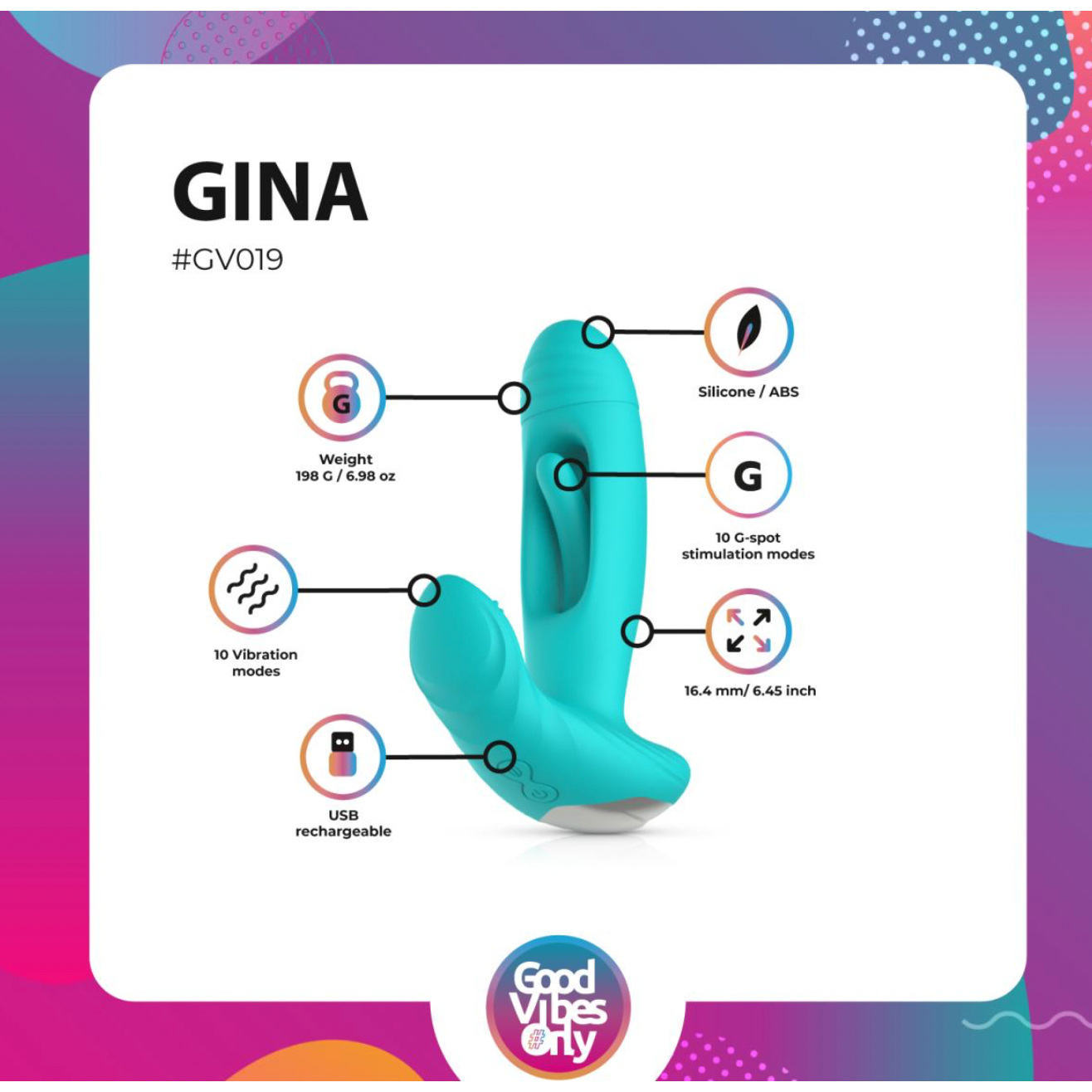Good Vibes Only - Gina Tappende G-spot Vibrator