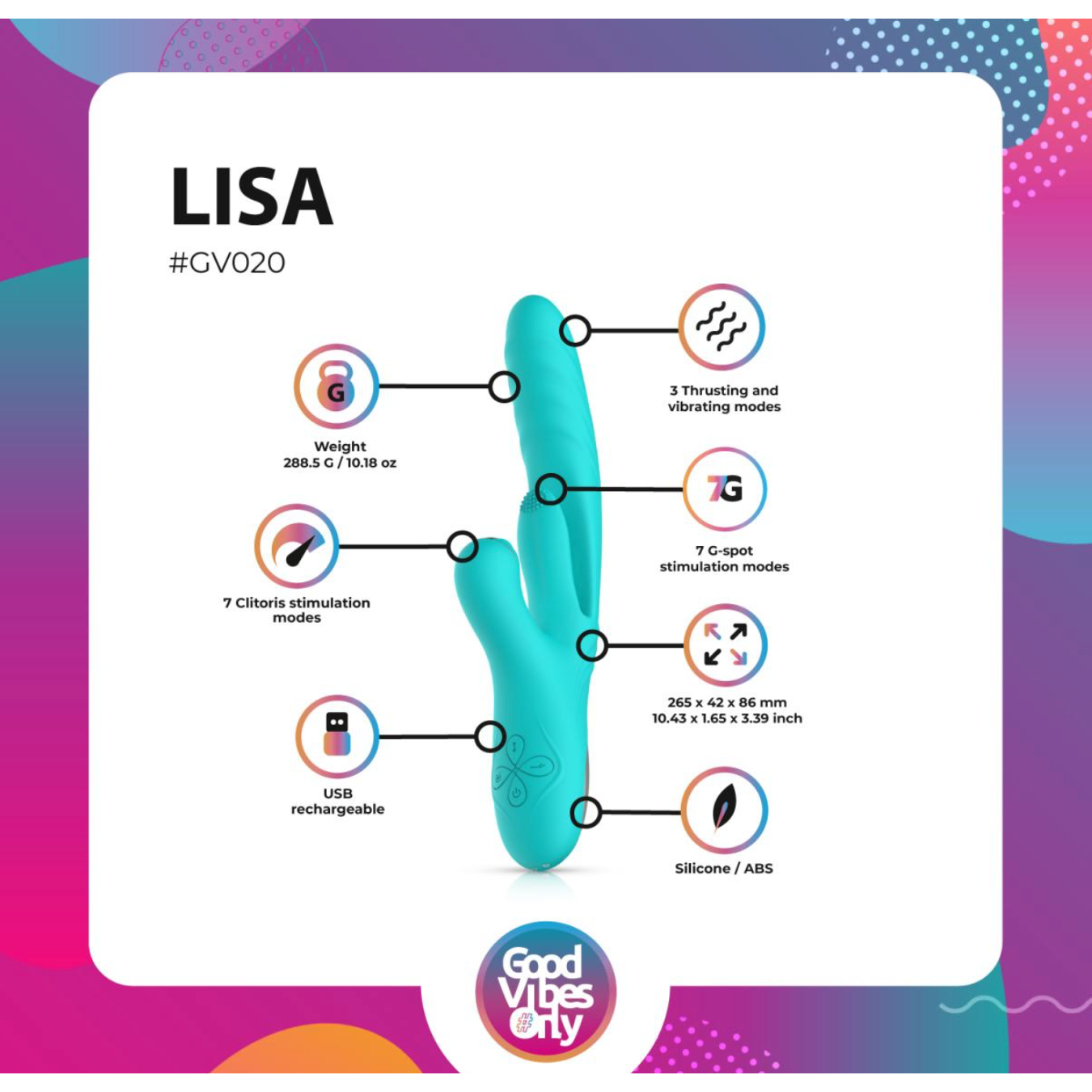 Good Vibes Only - Lisa Stotende Rabbit Vibrator met G-Spot stimulator