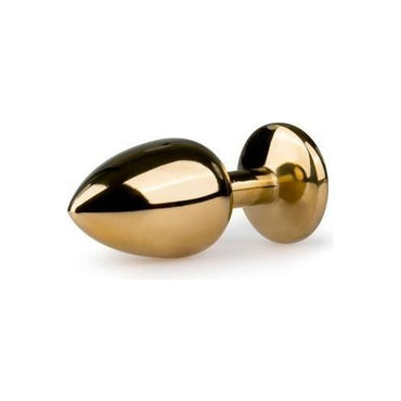 Goudkleurige Buttplug Met Ronde Roze Steen