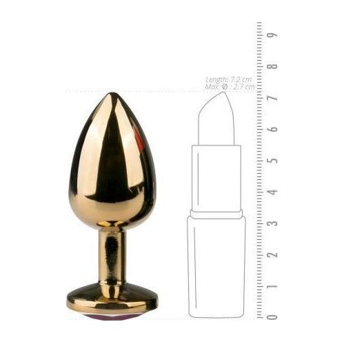 Goudkleurige Buttplug Met Ronde Roze Steen