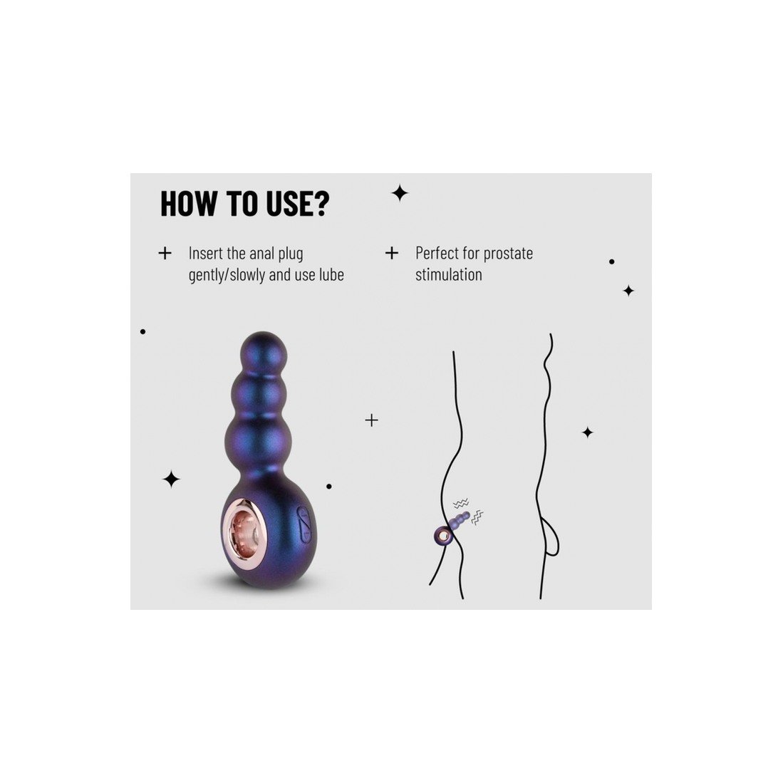 Hueman - Outer Space Vibrerende Buttplug