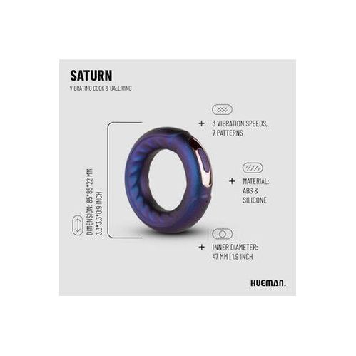 Hueman - Saturn Vibrerende Cock/Ball Ring