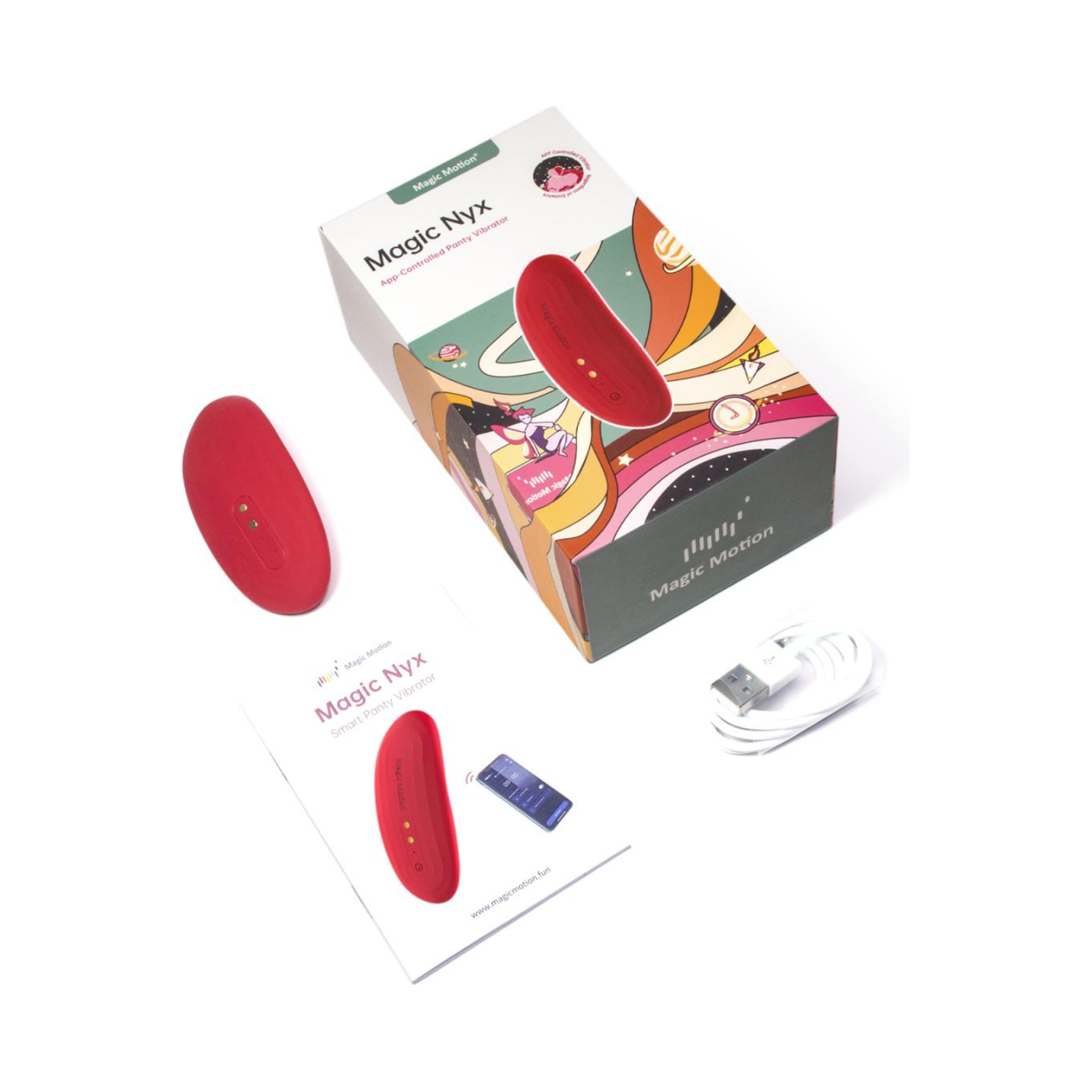 Magic Motion - App Gestuurde Nyx Smart Panty Vibrator - Rood