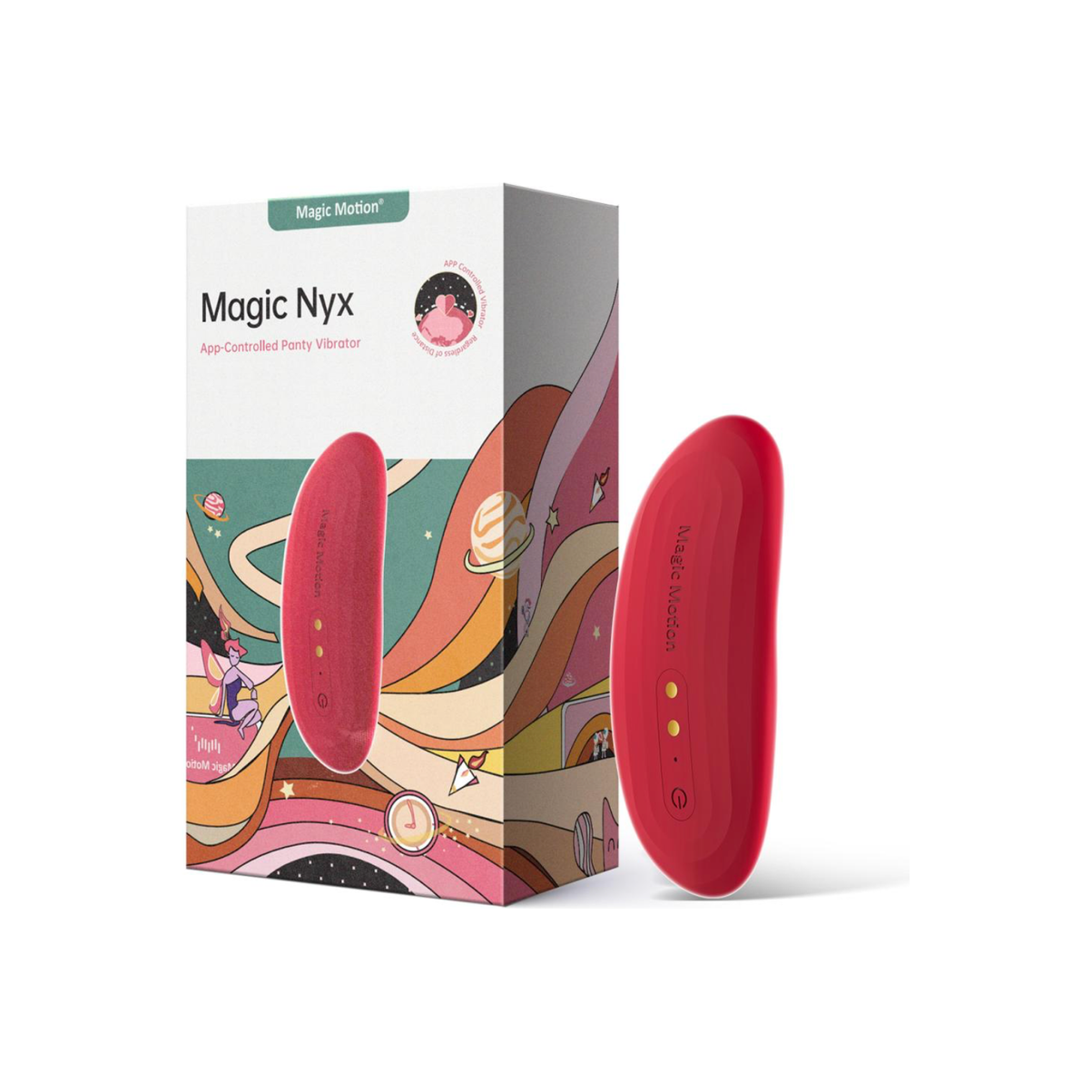 Magic Motion - App Gestuurde Nyx Smart Panty Vibrator - Rood