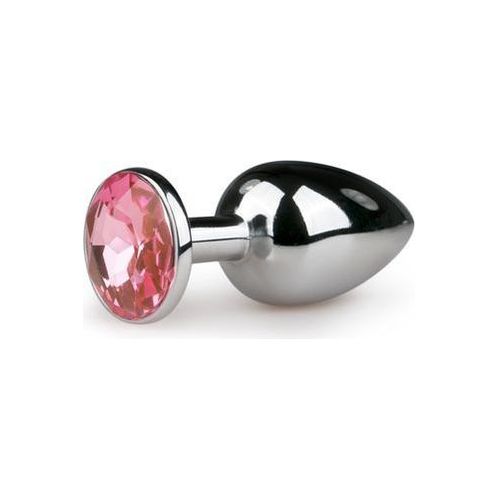 Metalen buttplug Zilver/Roze - S