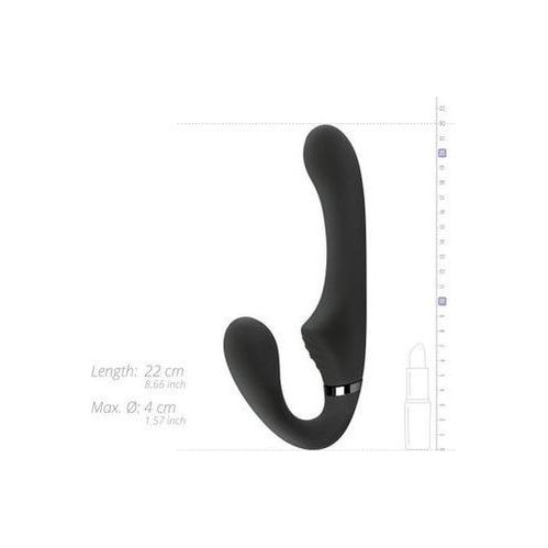 No-Parts - Avery Strapless Strapon Vibrerende Dildo 22 cm - Zwart