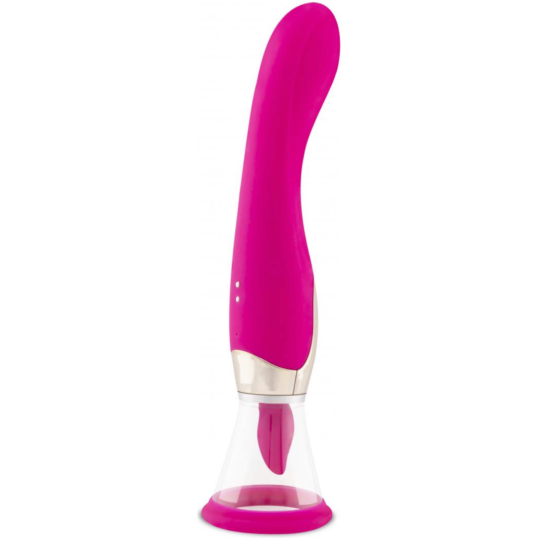 Pleasure Pump Met G-Spot Vibrator - Roze