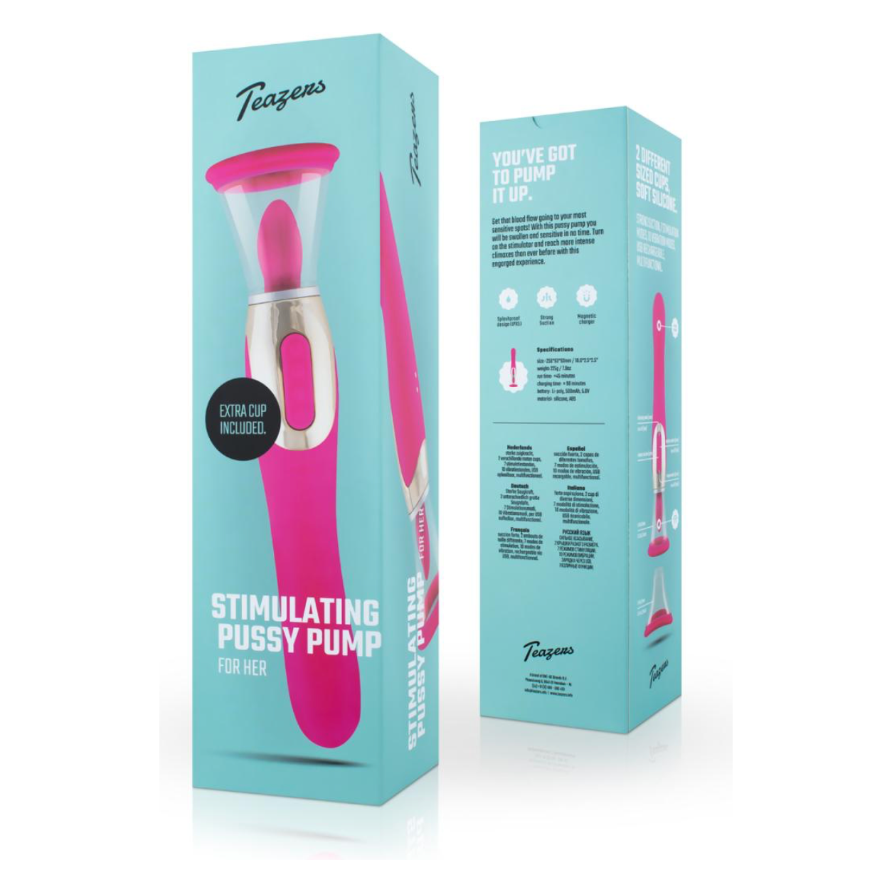 Pleasure Pump Met G-Spot Vibrator - Roze