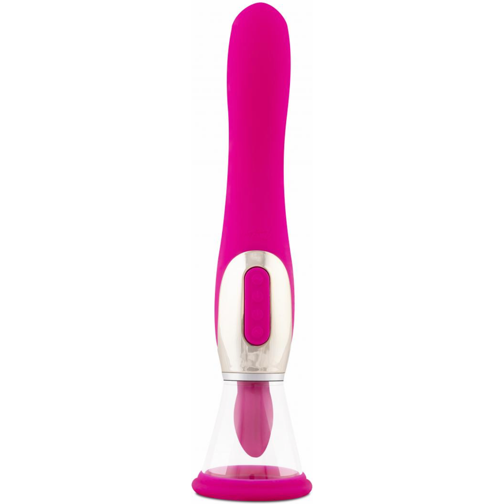 Pleasure Pump Met G-Spot Vibrator - Roze