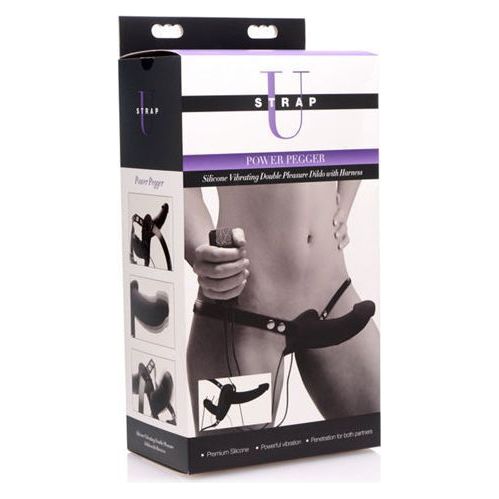Power Pegger Dubbele Strap-On Vibrator