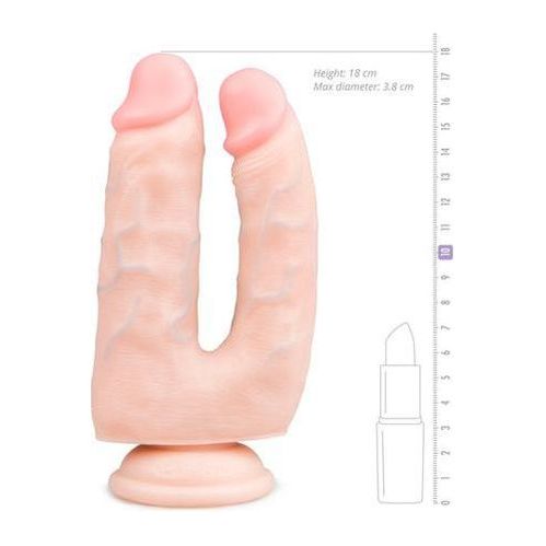 Realistische Dubbele Dildo Met Zuignap - 18 cm