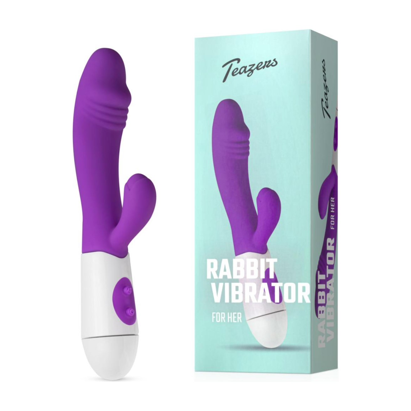 Realistische Rabbit Vibrator - Paars