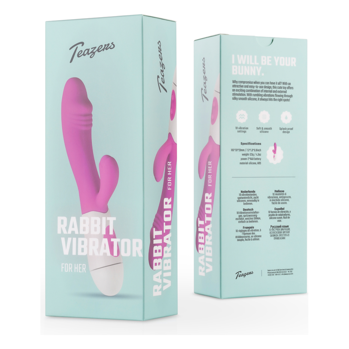 Realistische Rabbit Vibrator - Paars