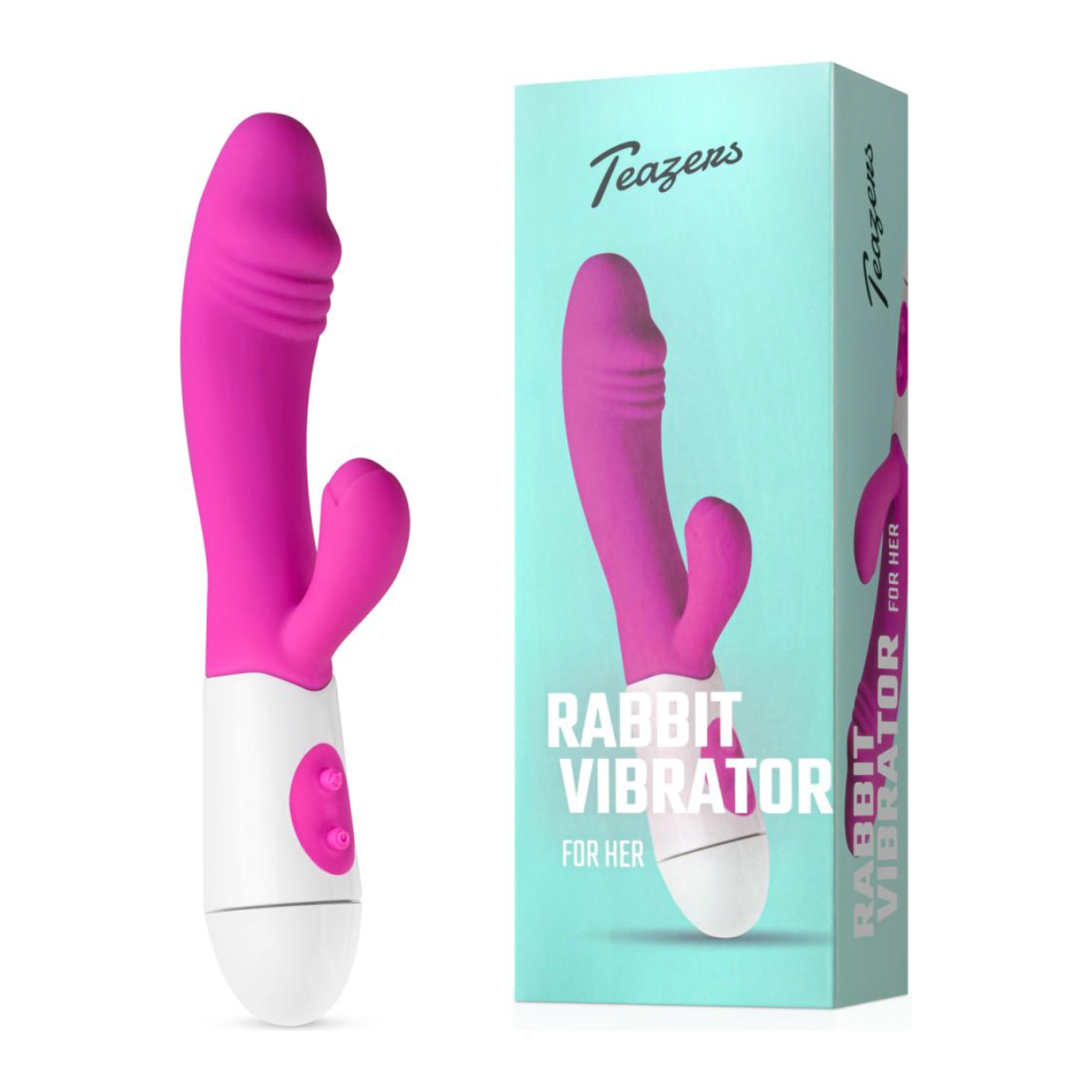 Realistische Rabbit Vibrator - Roze