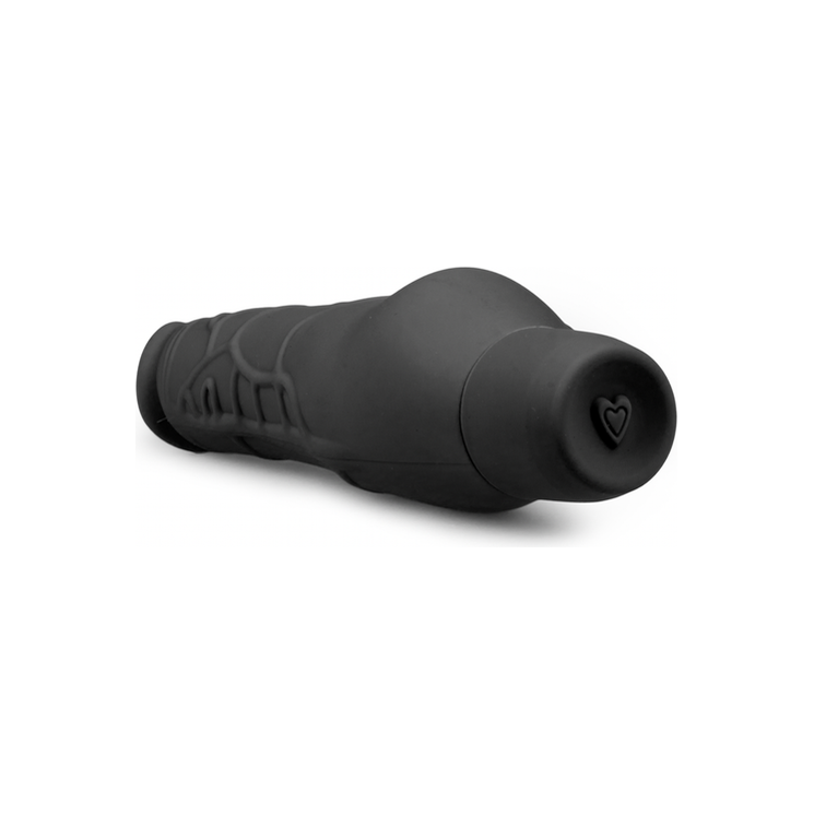 Realistische siliconen vibrator - zwart