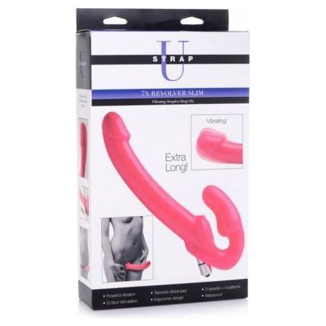 Revolver Vibrerende Strapless Strap-On XXL - Roze
