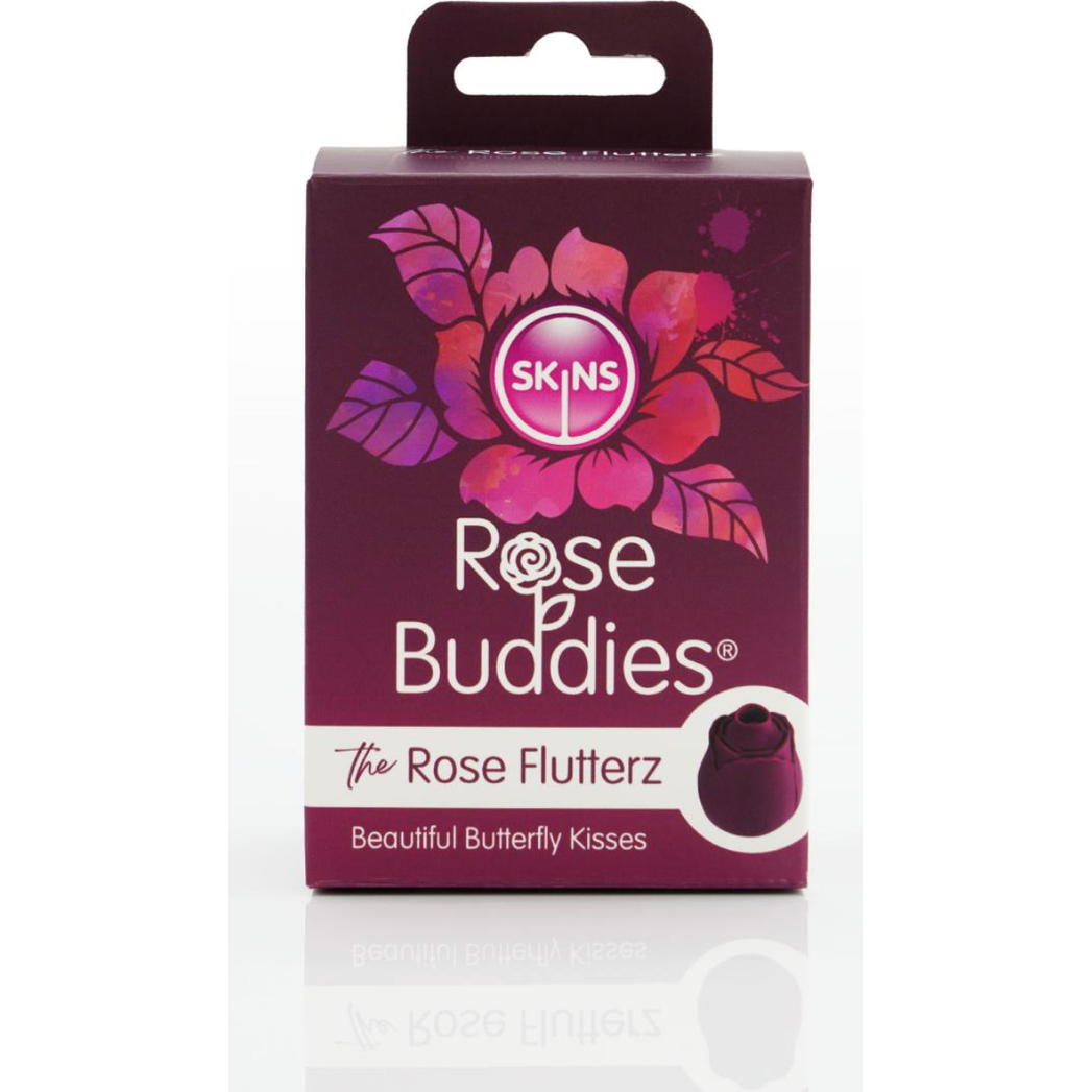 Skins Rose Buddies - The Rose Flutterz Vibrator - Wijnrood