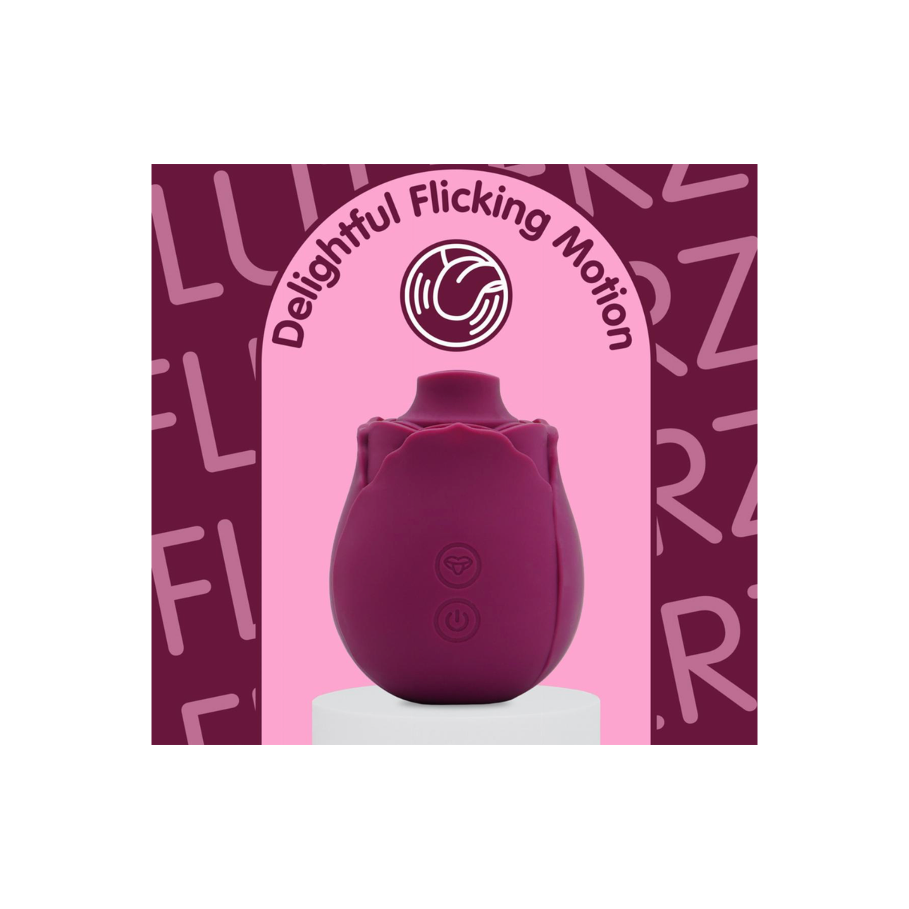 Skins Rose Buddies - The Rose Flutterz Vibrator - Wijnrood