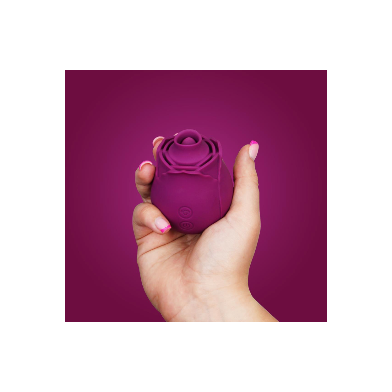 Skins Rose Buddies - The Rose Flutterz Vibrator - Wijnrood