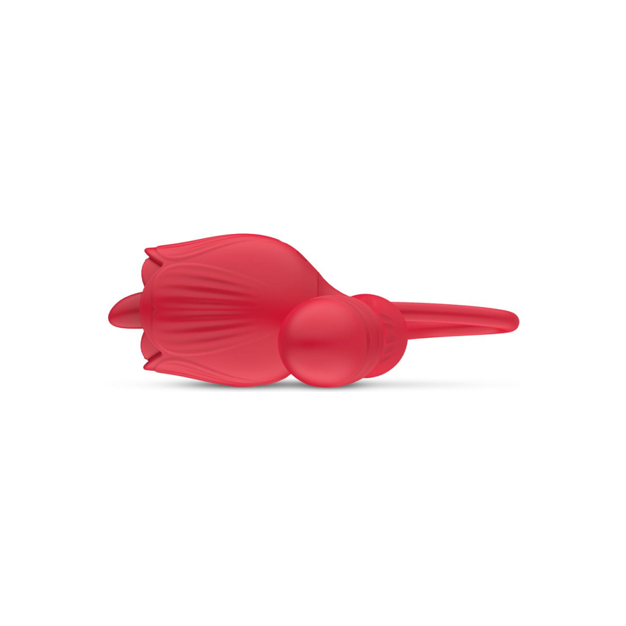 Teazers Roos Vibrator met Stotende Dildo