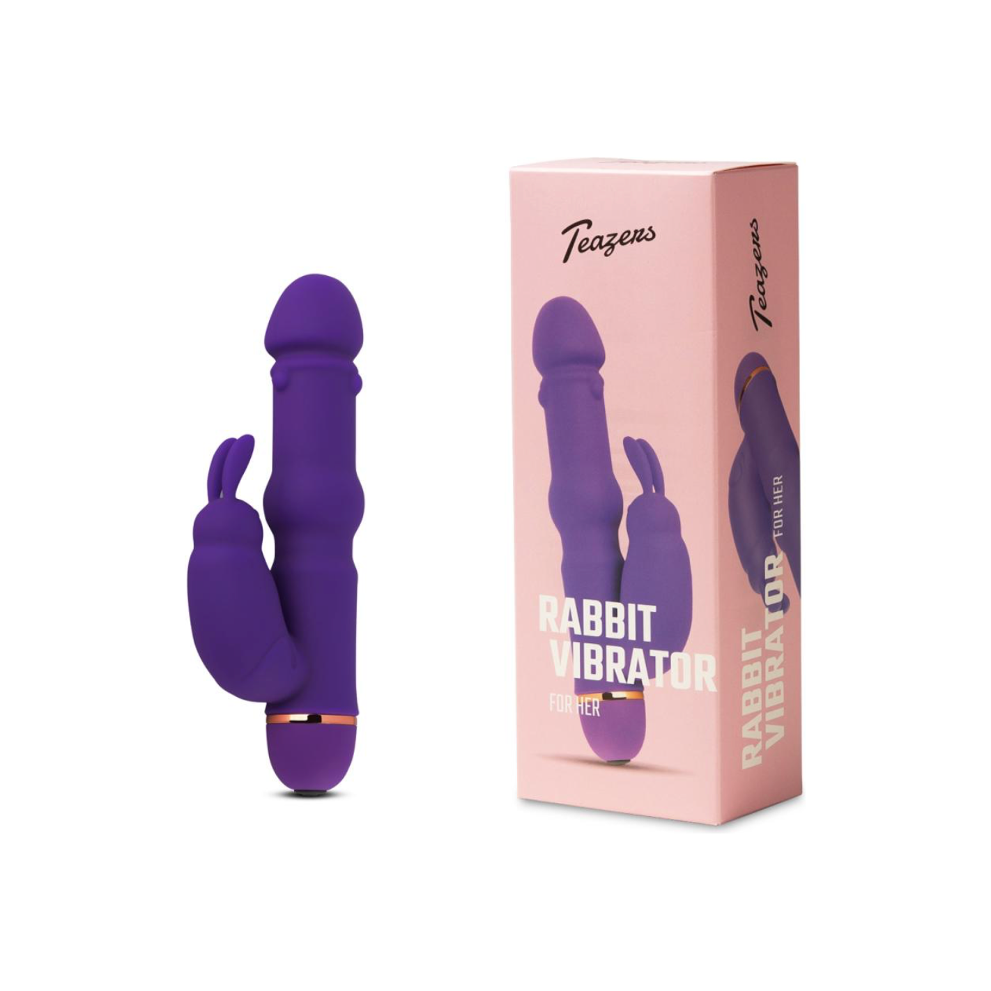 Teazers Siliconen Rabbit Vibrator - Paars