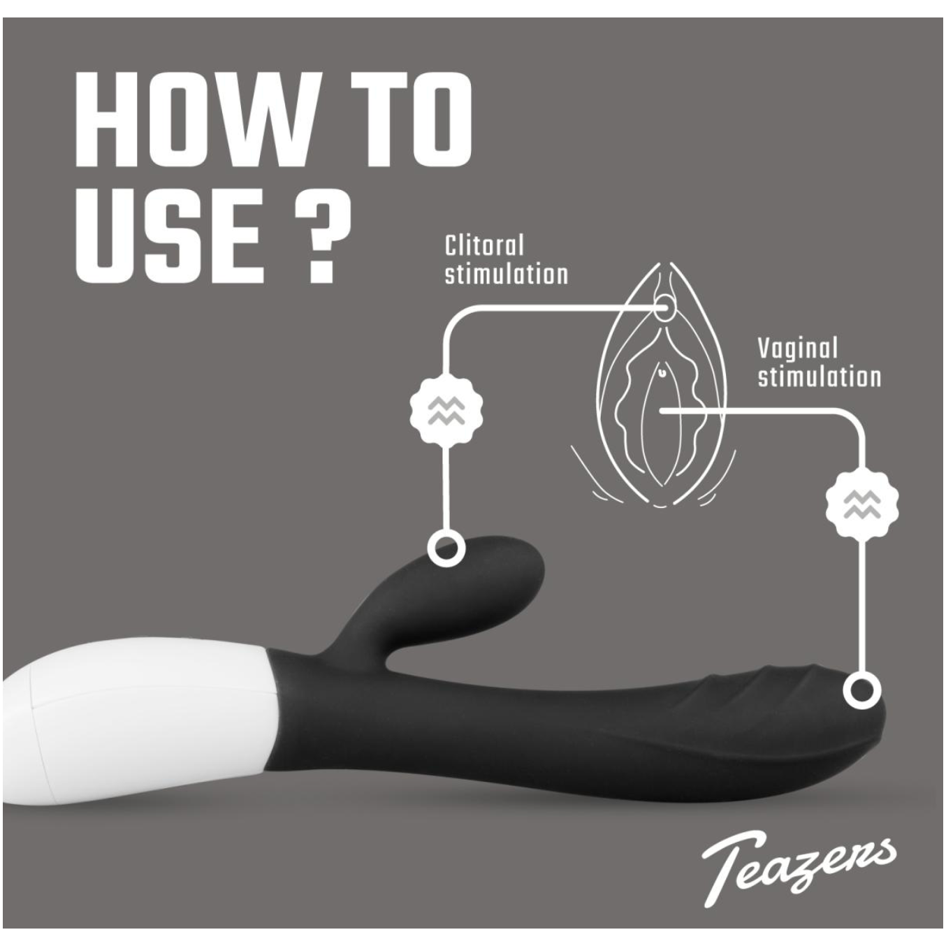 Teazers Tarzan Vibrator - Zwart