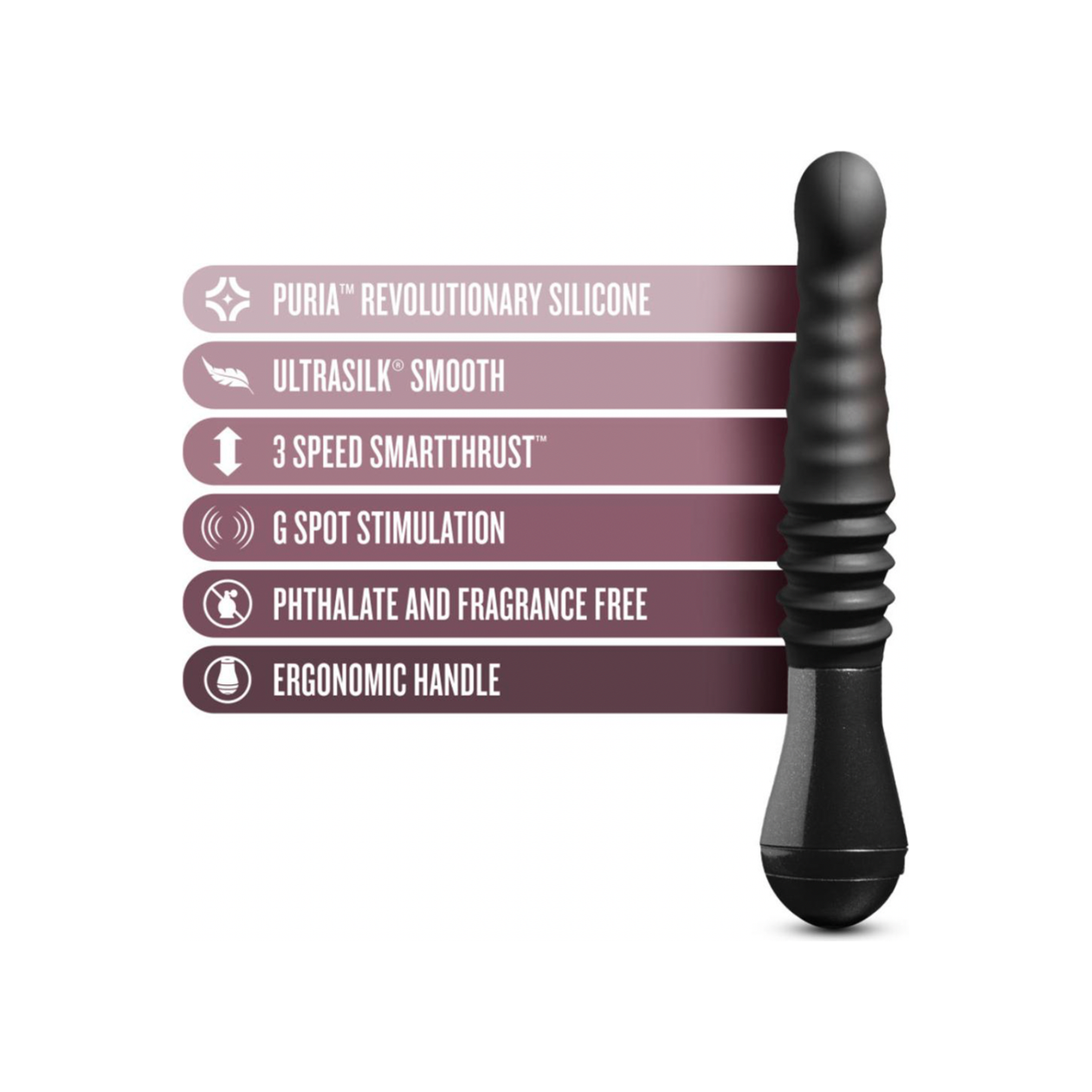 Temptasia - Lazarus Stotende Dildo - Zwart