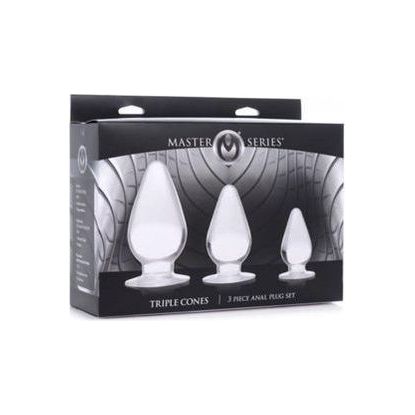 Triple Cones Anaalplug Set van 3 - Transparant