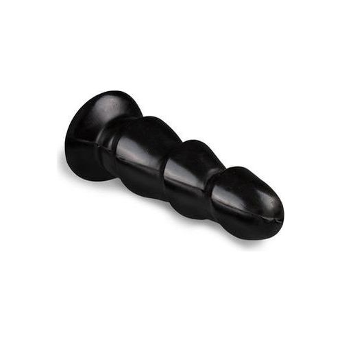 Zwarte Anaal Dildo Met Ribbels
