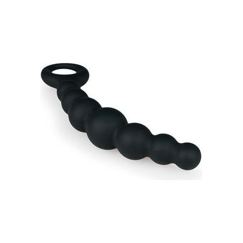 Zwarte anale plug met kralen