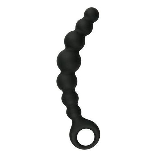 Zwarte anale plug met kralen