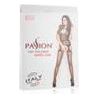 Zwarte catsuit - Jarretel look One Size