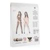 Zwarte catsuit - Jarretel look One Size