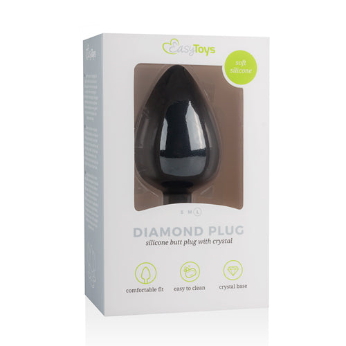 Diamond Plug Groot silicone buttplug in box by EasyToys. Ideal for beginners and advanced users. Perfect sex artikelen.