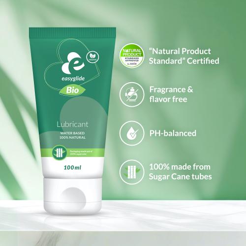 EasyGlide- Bio & Natural Glijmiddel op Waterbasis Geurvrij - 100 ml