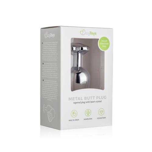 Metalen buttplug met hartje - goudkleurig