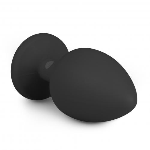 Diamond Plug Groot - zwarte siliconen buttplug voor anale verkenning, geschikt voor zowel beginners als gevorderden.