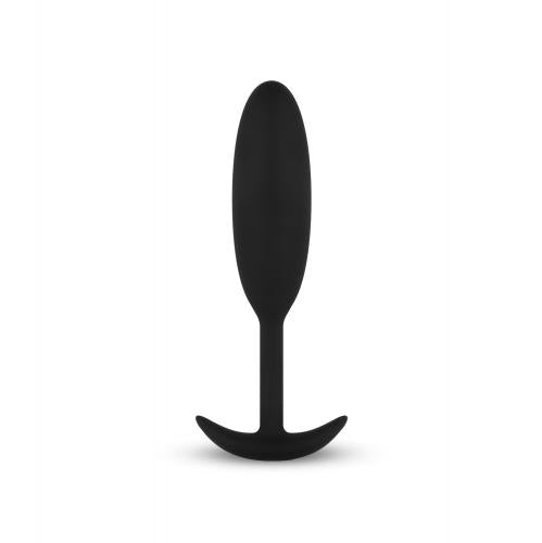 Heavy Fulfiller - Small weighted butt plug in black silicone for enhanced pleasure and comfort.