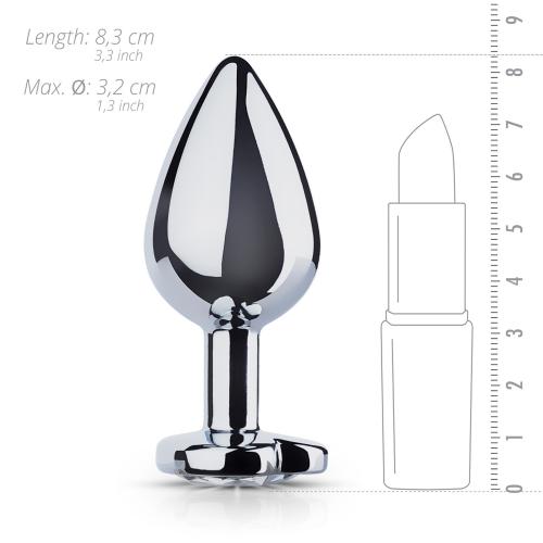 Metalen buttplug met hartje - goudkleurig