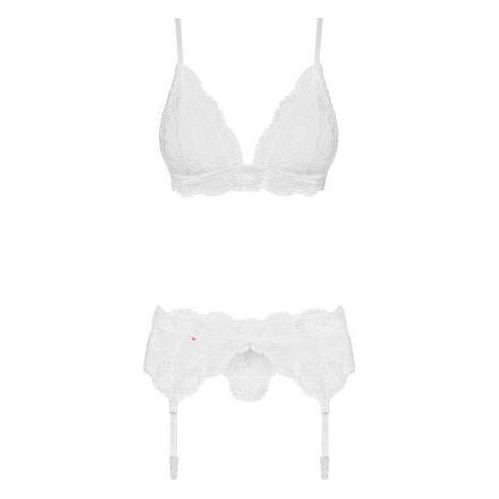 3-Delige Kanten Jarretel Set - Wit