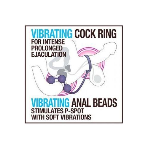 Anal Adventures Platinum - Anaal Kralen Met Vibrerende Cockring