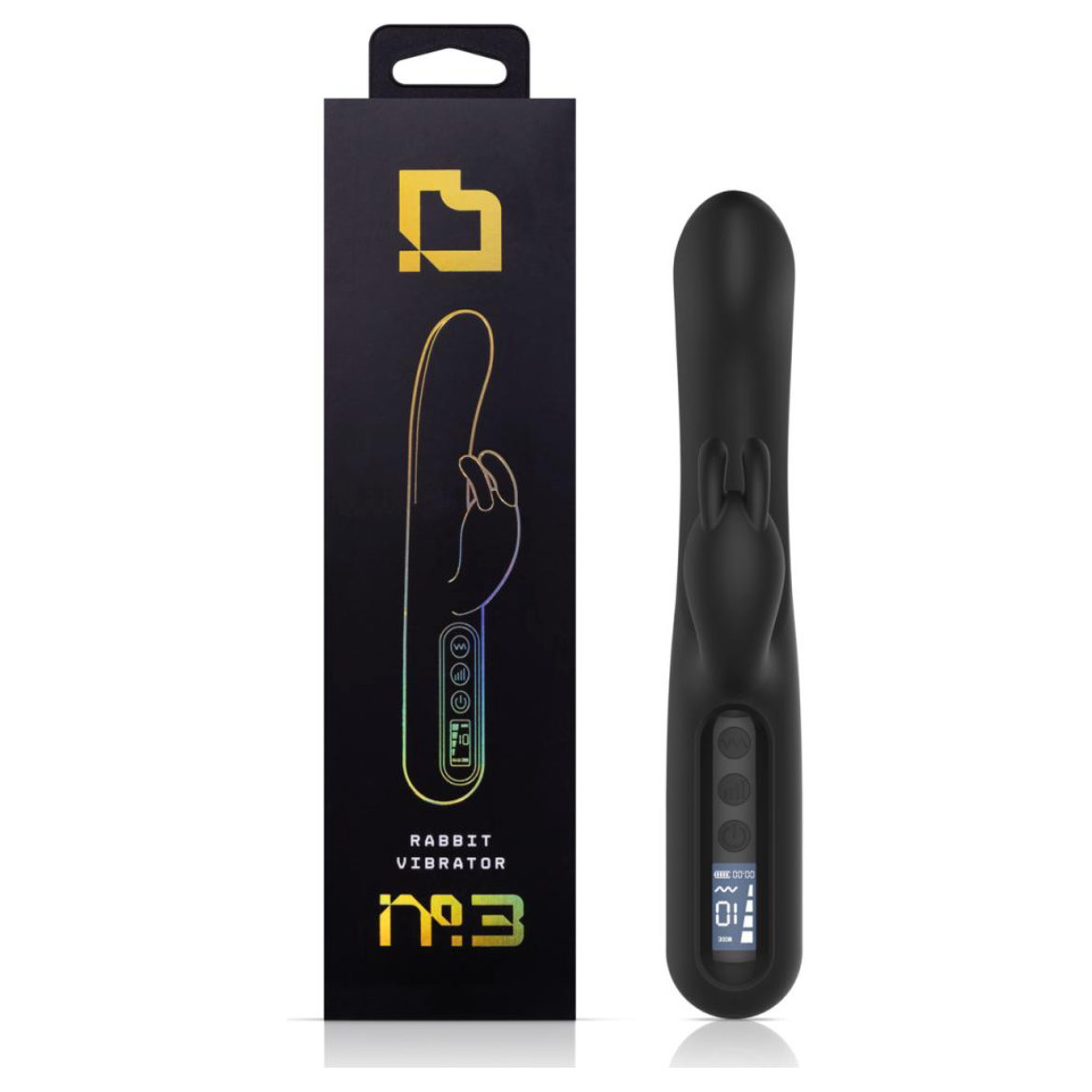 BLAQ - Digitale Rabbit Vibrator - Zwart