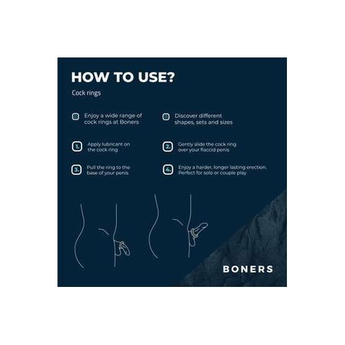 Boners 3-Delige Cockringen Set - Grijs