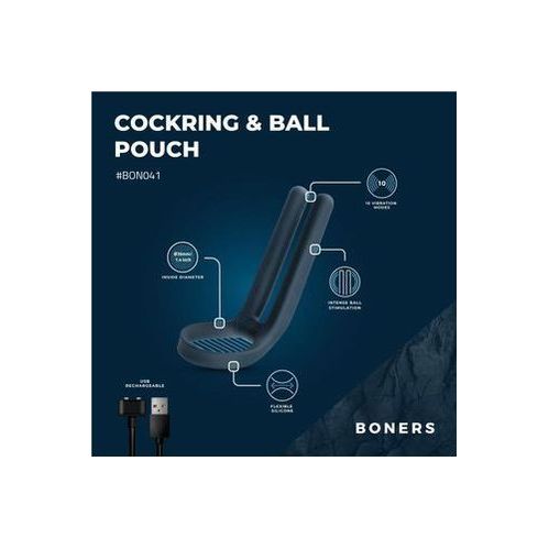 Boners Cockring & Ball Stimulator - Blauw